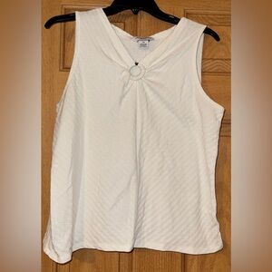 Liz Claiborne White Tie Front Tank Top